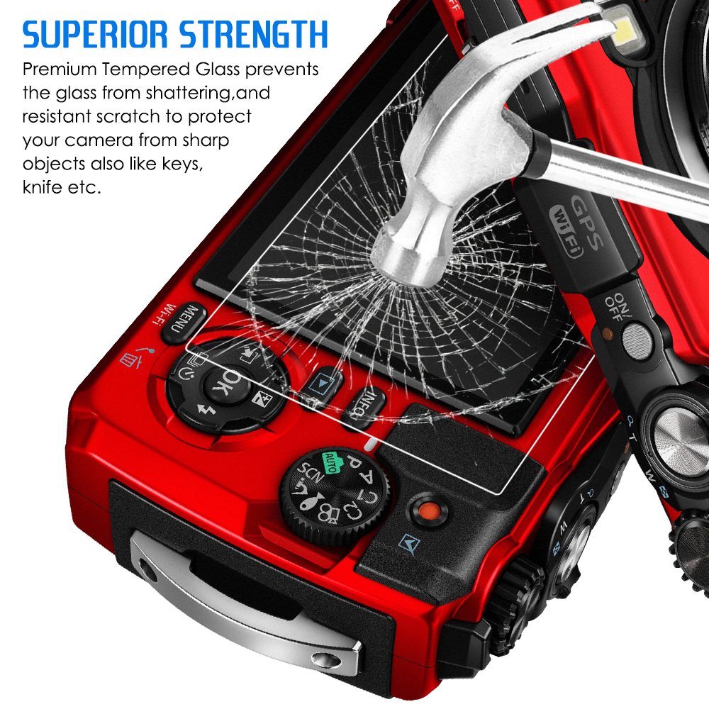 Amazon | Olympus Tough TG-5 red 専用 液晶保護フィルム AFUNTA